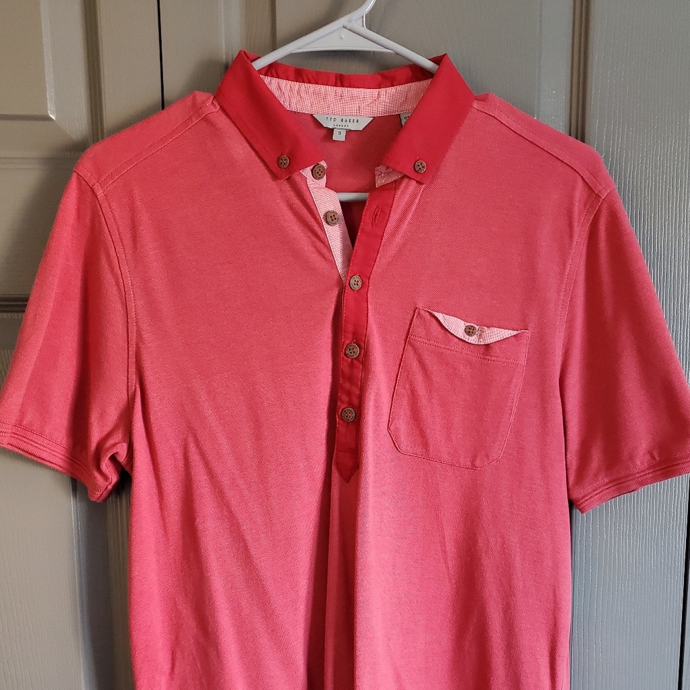 Pink Ted Baker Polo Mens